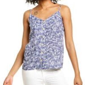 Joules women top, spaghetti straps, 100% linen, size 8